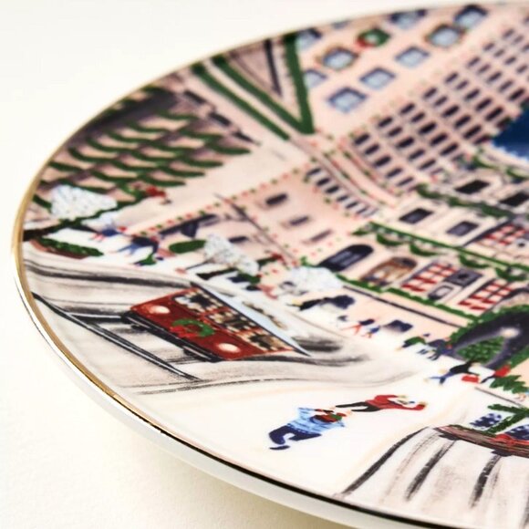 Anthropologie Holiday In The City Dessert Plate PHILLY 2025 Stoneware New - Picture 4 of 7